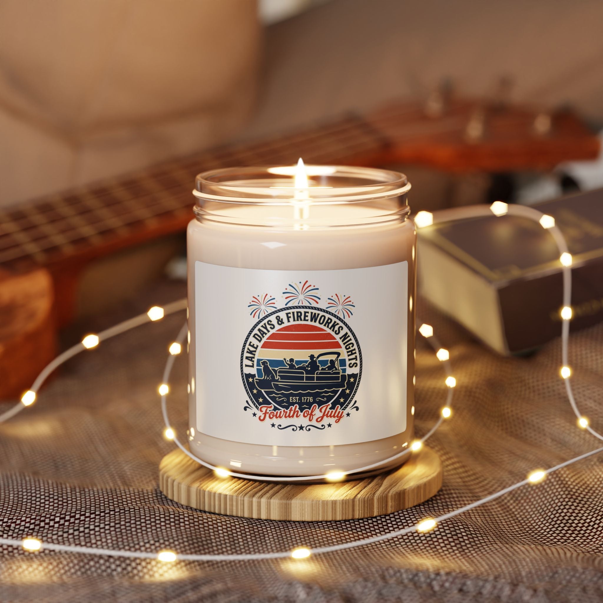 Retro Fourth of July Candle | Americana Soy Candle, Vintage Patriotic Palette