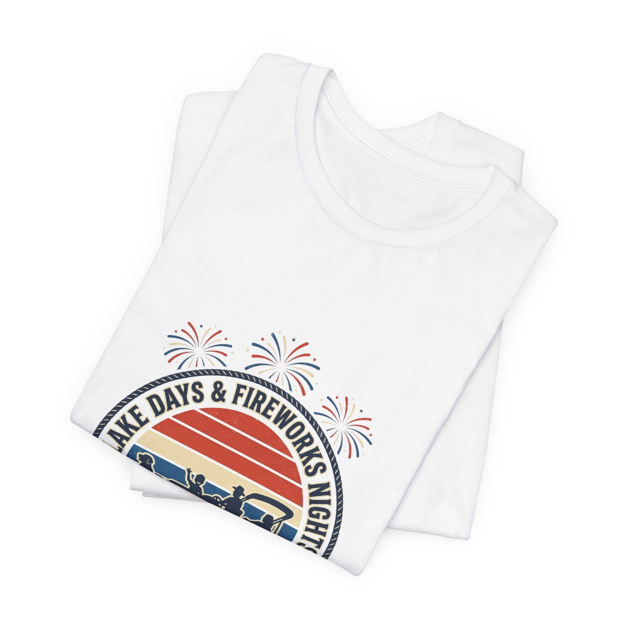 Fourth of July Lake Days Tee | Americana retro, vintage distressed