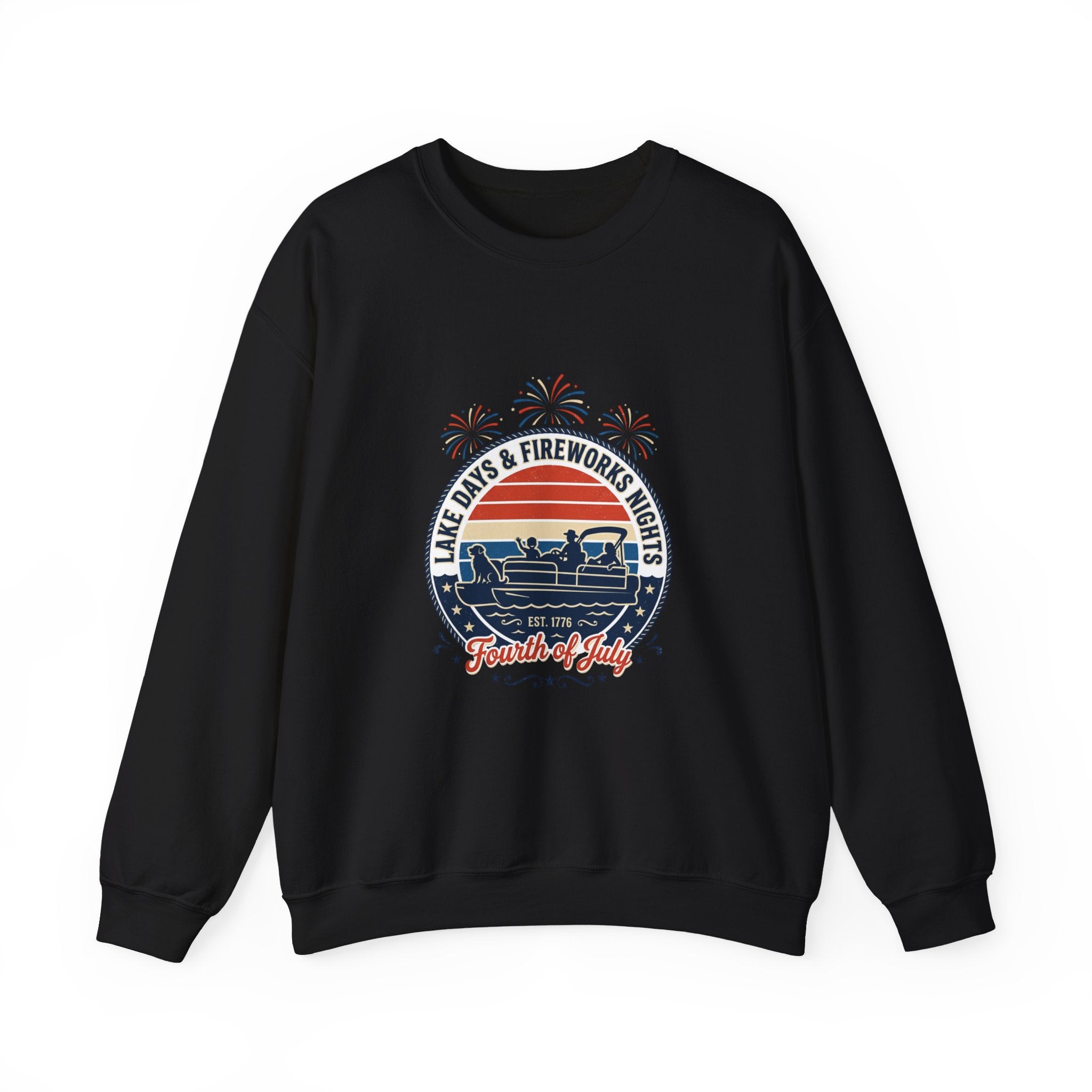 Lakeside Fireworks Retro Crewneck Sweatshirt | Americana, Vintage Distressed