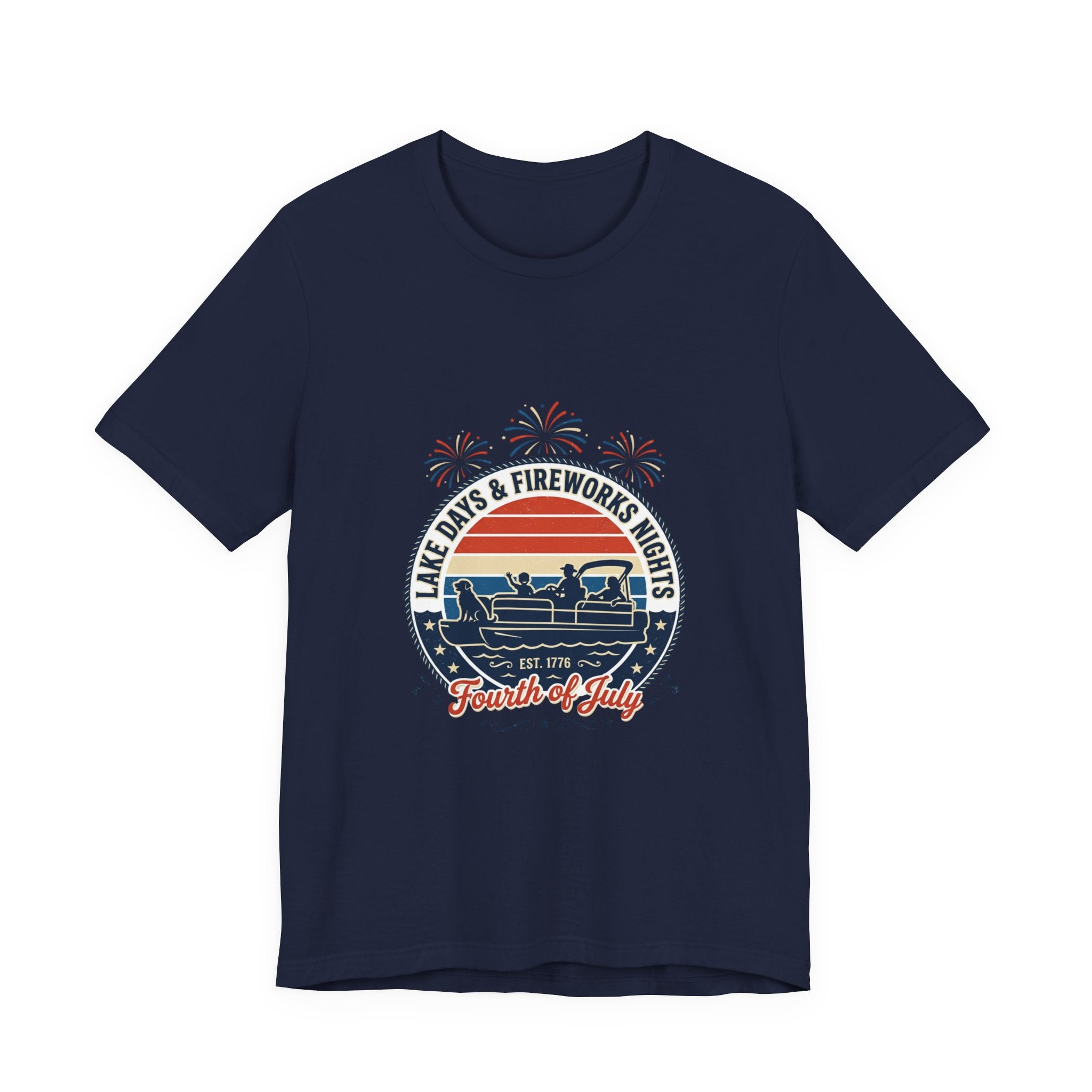 Fourth of July Lake Days Tee | Americana retro, vintage distressed