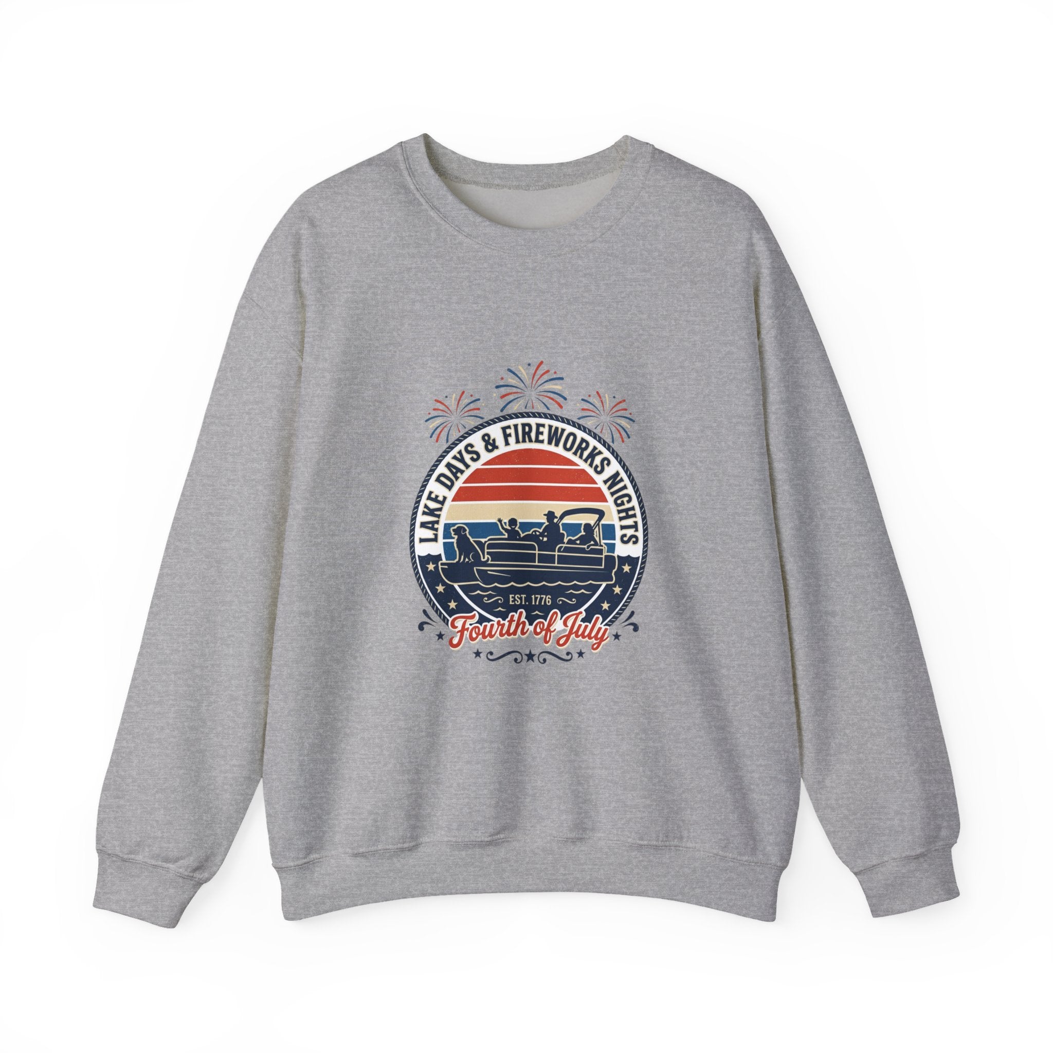 Lakeside Fireworks Retro Crewneck Sweatshirt | Americana, Vintage Distressed
