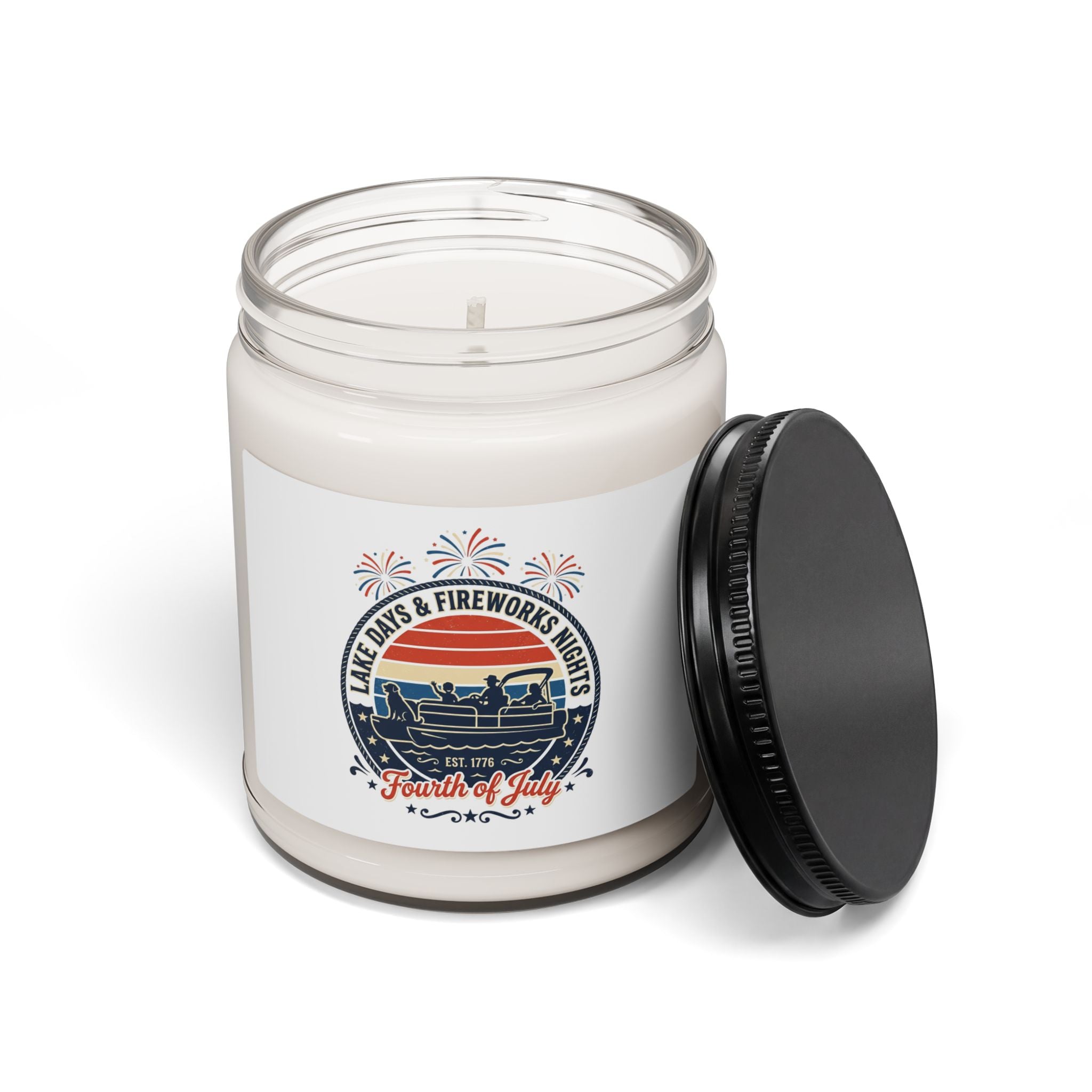 Retro Fourth of July Candle | Americana Soy Candle, Vintage Patriotic Palette
