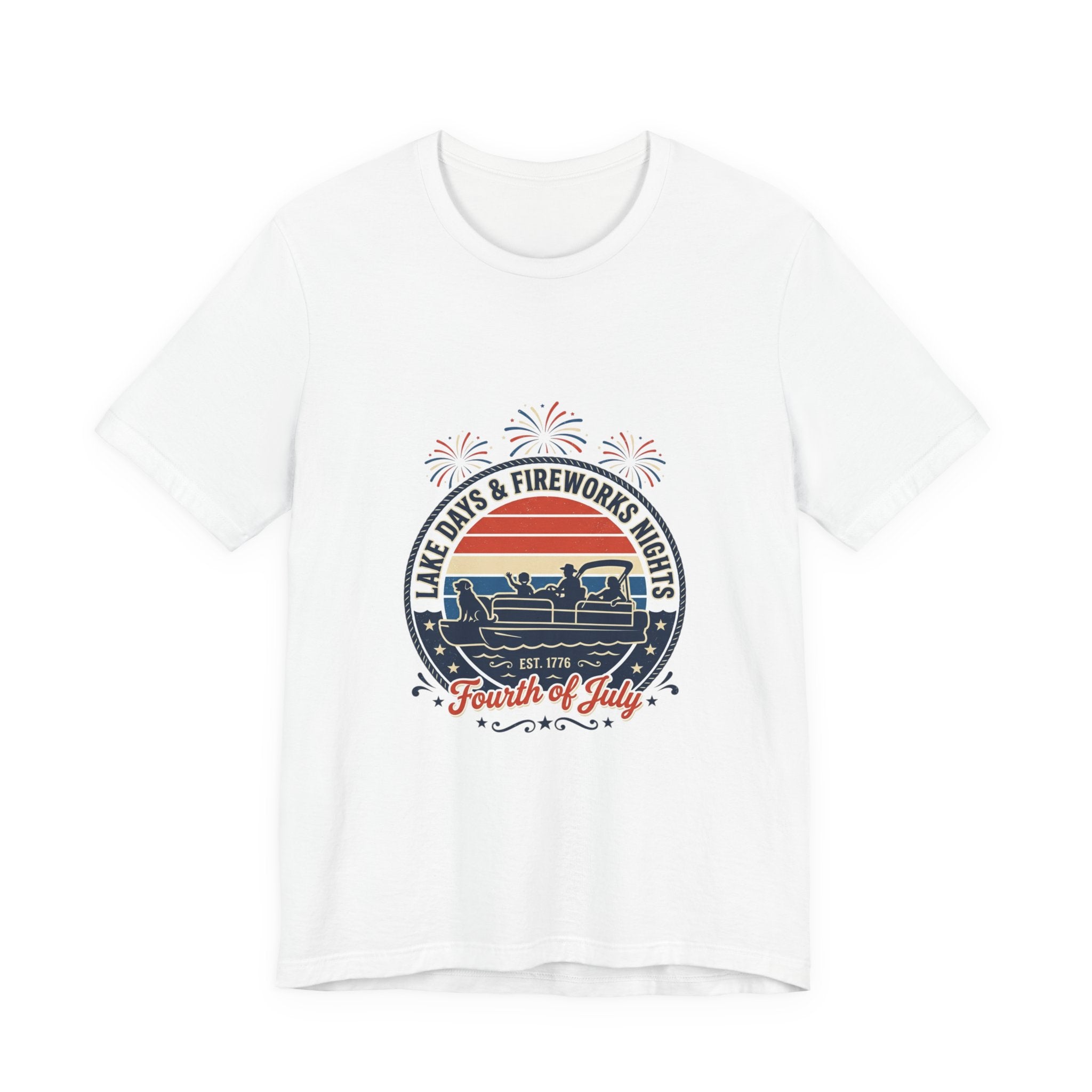 Fourth of July Lake Days Tee | Americana retro, vintage distressed