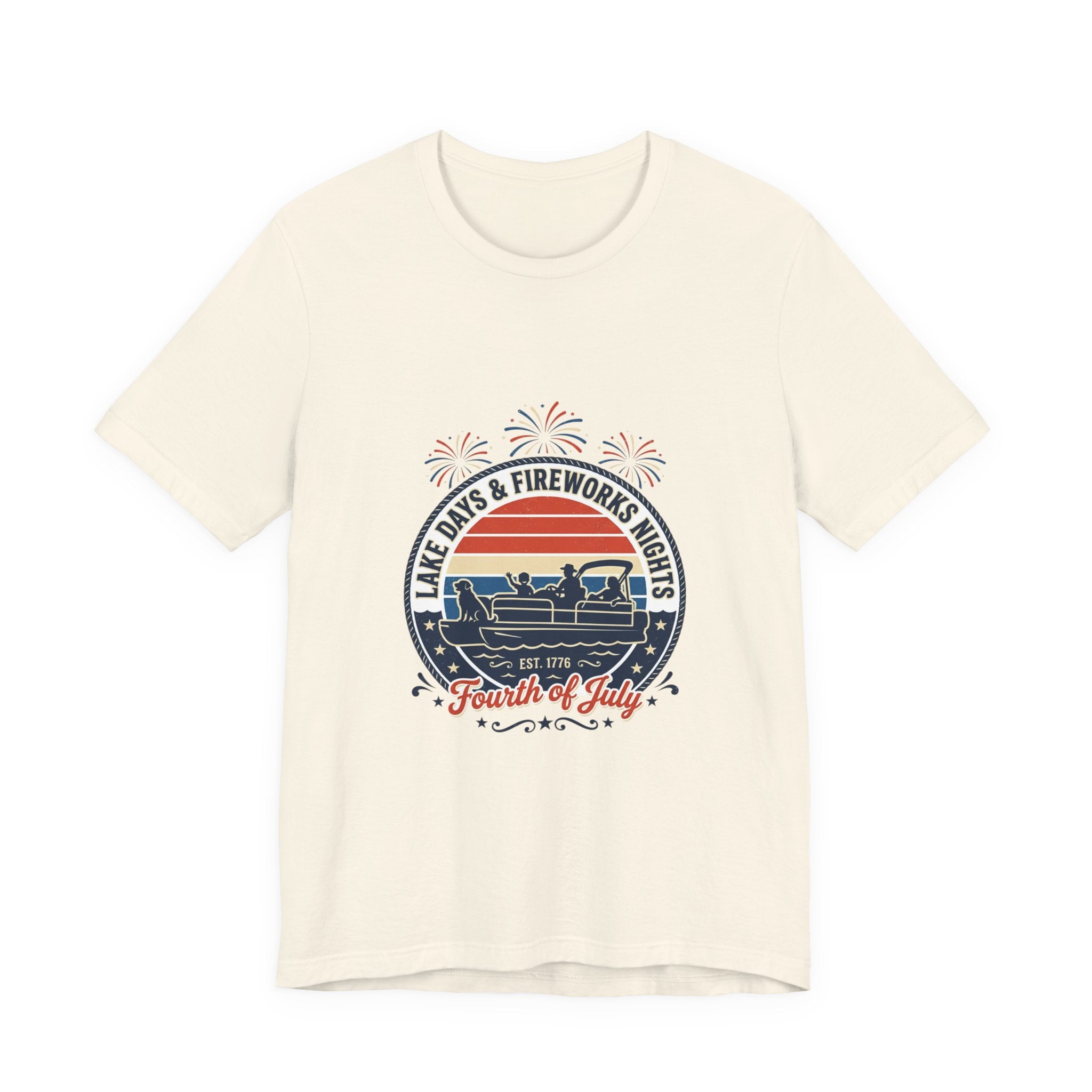 Fourth of July Lake Days Tee | Americana retro, vintage distressed