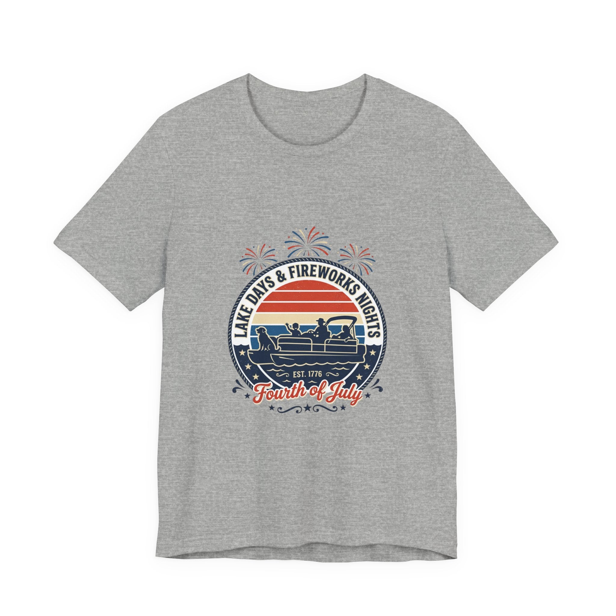 Fourth of July Lake Days Tee | Americana retro, vintage distressed