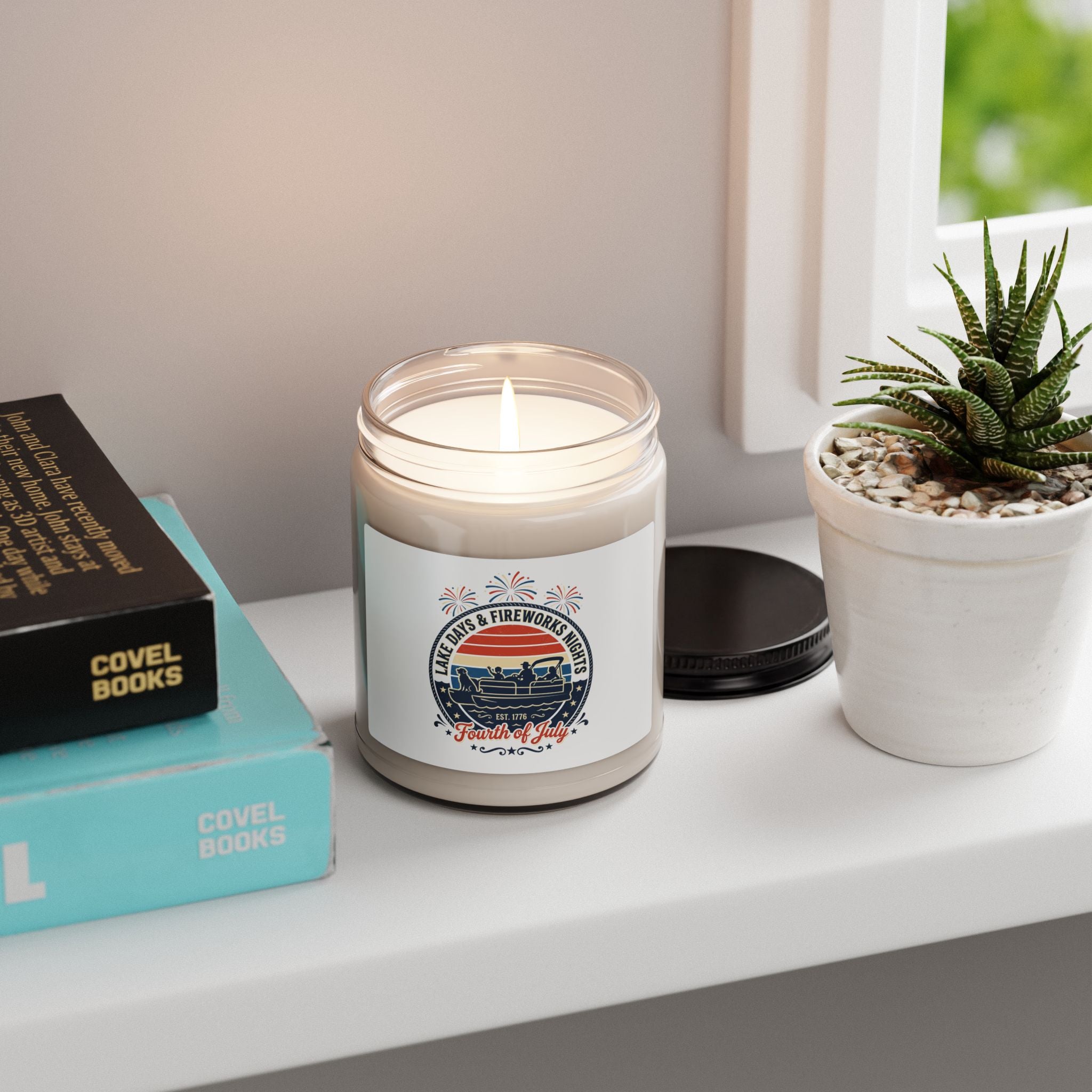 Retro Fourth of July Candle | Americana Soy Candle, Vintage Patriotic Palette